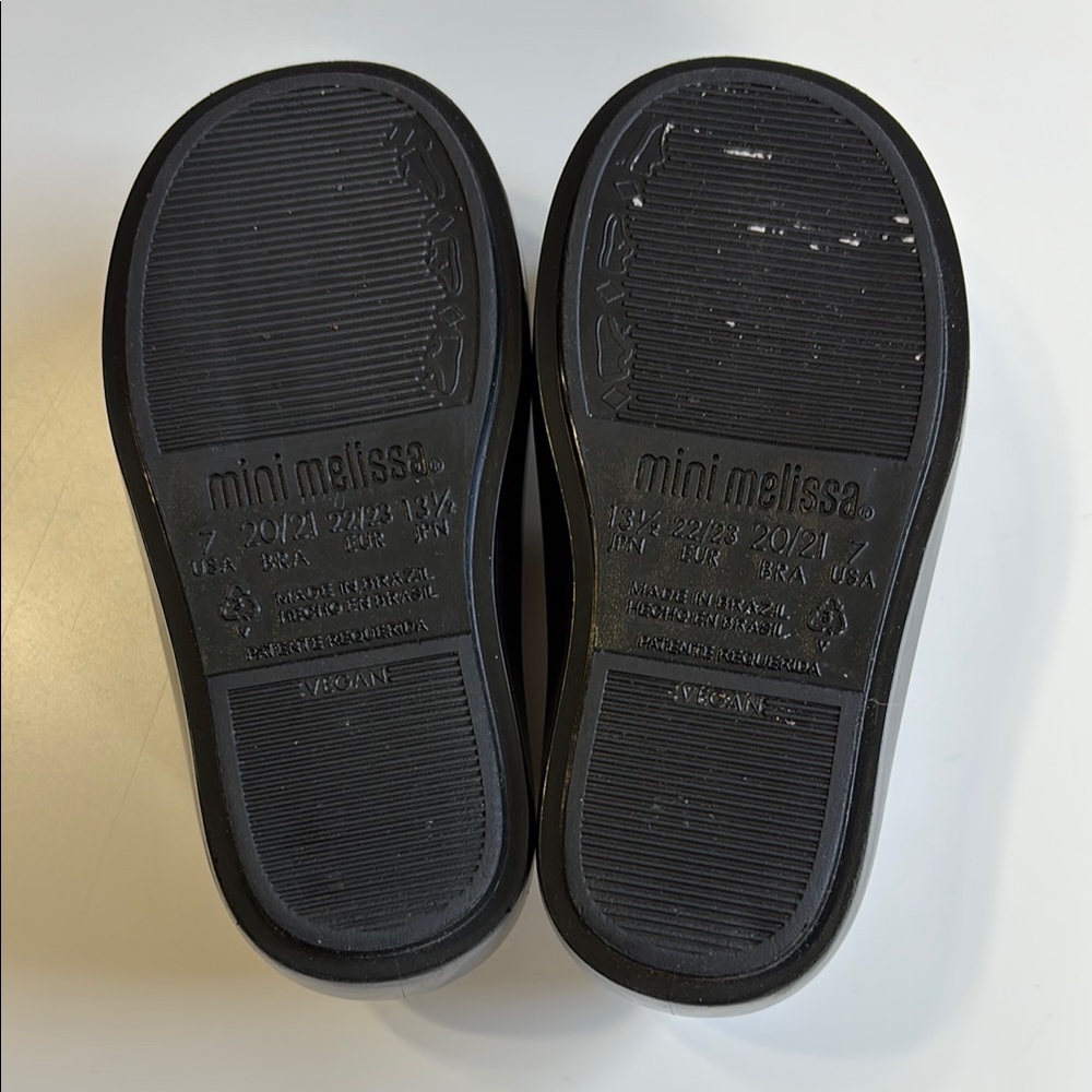 Mini Melissa Black and Silver Dress Shoes with Bow Detail toddler girl - Picture 6 of 6